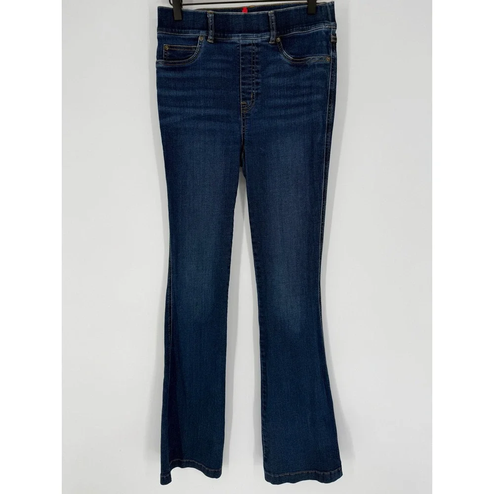 SPANX RED TAG BOOTCUT TROUSER JEANS CLEAN INDIGO SMALL LONG TALL